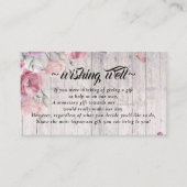 の素朴フローラを望む結婚 エンクロージャーカード (正面)