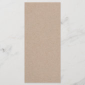 の素朴メ結婚ニュー。クラフトモダンディナーメニュー メニュー (裏面)