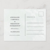 の素朴ユ結婚ーカリプタス・グリーンは日付を保存する ポストカード (裏面)