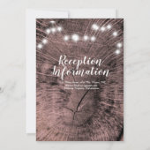 の素朴ロ結婚グLightsスクリプエレガントト 招待状 (裏面)