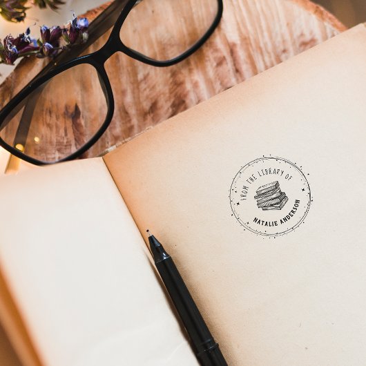 ～の素朴ヴィンテージライブラリ ラバースタンプ