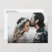 の素朴写真結婚日付を保存する 案内ポストカード (正面/裏面)