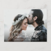 の素朴写真結婚日付を保存する 案内ポストカード (正面)