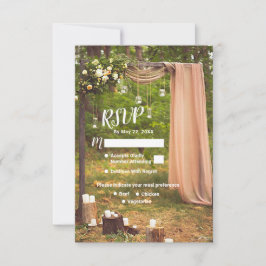 の素朴木結婚桃のメイスンキャンドル囲い 出欠カード