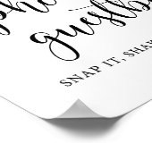 の素朴結婚インスタント写真予約の看板 ポスター (角)