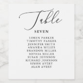 の素朴結婚テーブル番号ワイン ワインラベル (シングルラベル)