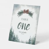 の素朴結婚テーブル番号台座記号 台座サイン (正面)