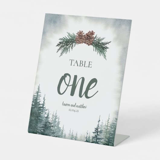 の素朴結婚テーブル番号台座記号 台座サイン (正面)