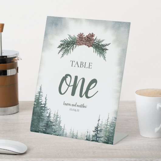 の素朴結婚テーブル番号台座記号 台座サイン (インサイチュ)