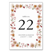 の素朴結婚テーブル番号 テーブルナンバー (裏面)