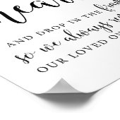 の素朴結婚ハートのゲストブックサインをドロップ ポスター (角)