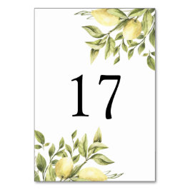 の素朴結婚レモンの緑のテーブル番号 テーブルナンバー