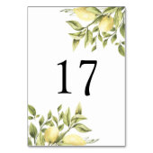 の素朴結婚レモンの緑のテーブル番号 テーブルナンバー (裏面)