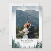 の素朴結婚写真の挿入サンキューカード 招待状 (正面)