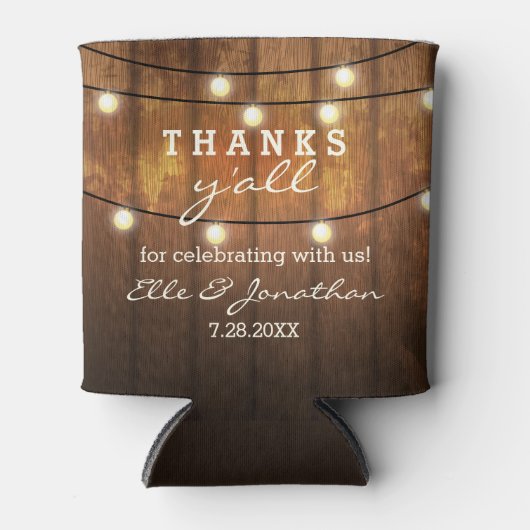 の素朴結婚国の文字列がYのすべて感謝していに点灯 缶クーラー (正面)