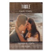 の素朴結婚旅行先の写真の名前 テーブルナンバー (正面)