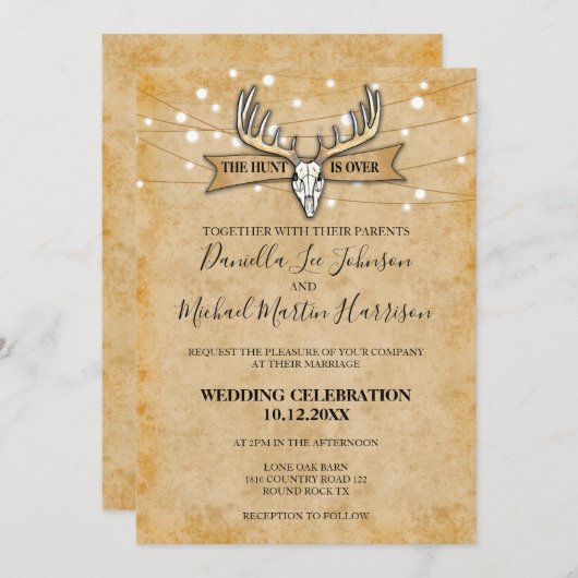 の素朴結婚狩りは終わった 招待状 (正面/裏面)