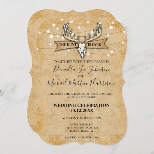 の素朴結婚狩りは終わった 招待状 (正面/裏面)