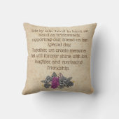 の素朴結婚花嫁の贈り物アイディア クッション (裏面)