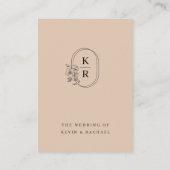 の素朴結婚詳細・エンクロージャ・カード エンクロージャーカード (裏面)