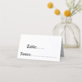 の素朴表結婚番号と座席名 プレイスカード