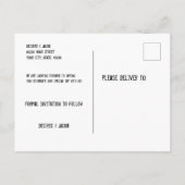 の素朴西結婚のブルスカルは日付を保存 案内ポストカード (裏面)