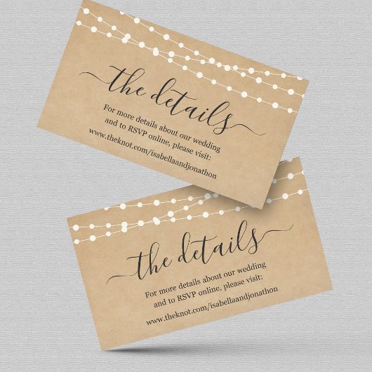 の素朴詳細結婚Webサイトのエンクロージャカード エンクロージャーカード