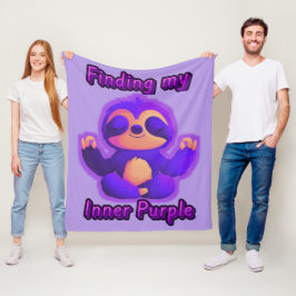 の紫めい想のナパープルを見つける フリースブランケット