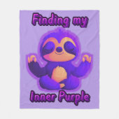 の紫めい想のナパープルを見つける フリースブランケット (正面)