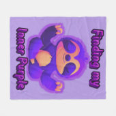 の紫めい想のナパープルを見つける フリースブランケット (正面(横))