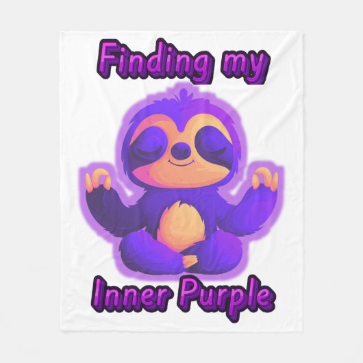 の紫めい想のナパープルを見つける フリースブランケット (正面)