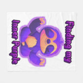 の紫めい想のナパープルを見つける フリースブランケット (正面(横))