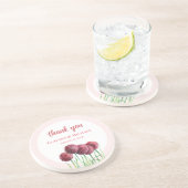 の紫結婚のピンクのアリウム花水色 コースター (側面)