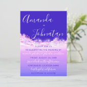 の紫結婚の海ブルーウェーブ海白 招待状 (スタンド正面)