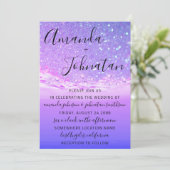 の紫結婚海火花波海ビーチ 招待状 (スタンド正面)