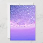 の紫結婚海火花波海ビーチ 招待状 (裏面)