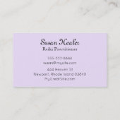 *~*の紫色のティール(緑がかった色)のラベンダーの星の治療師の曼荼羅 名刺 (裏面)