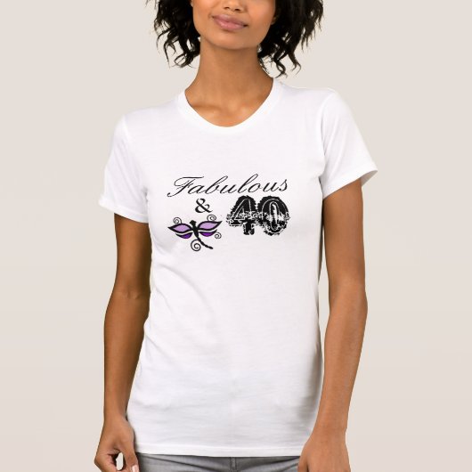 の紫色のトンボのワイシャツすばらしい及び40 Tシャツ (正面)