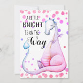 *~*の紫色のドラゴンのベビーシャワーの招待状 招待状 (正面)