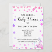 *~*の紫色のドラゴンのベビーシャワーの招待状 招待状 (裏面)