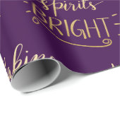 |の紫色を模造させます精神に明るい金ゴールドの原稿に ラッピングペーパー (ロールコーナー)