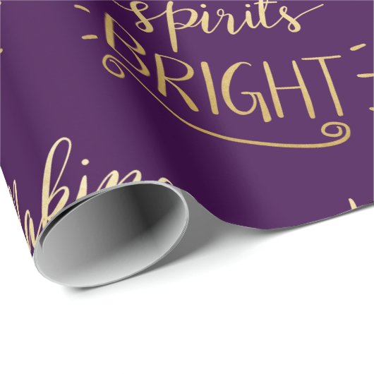 |の紫色を模造させます精神に明るい金ゴールドの原稿に ラッピングペーパー (ロールコーナー)