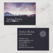 *~*の紫金山ピンク及びラベンダーの空の曼荼羅 名刺 (正面/裏面)