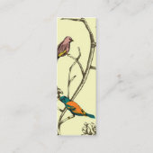 ~の細い名刺を話している3羽の鳥 スキニー名刺 (正面)