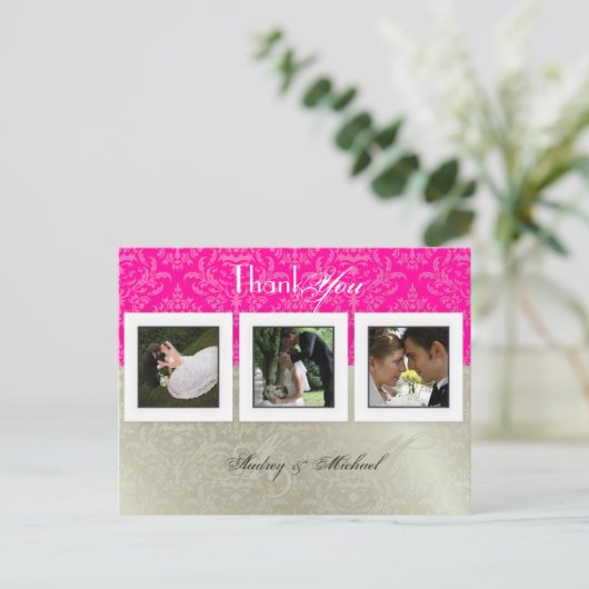 の結婚ありがとうポストカード/DIYカラー+写真 ポストカード (スタンド正面)