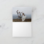 の結婚ありがとう写真ミニマルエレガントリスト サンキューカード (内部)