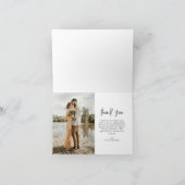 の結婚ありがとう写真ミニマル サンキューカード (内部)
