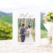 の結婚ありがとう写真ミニマル サンキューカード