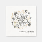 の結婚いつも永遠にグレイ結婚ズのナプキン スタンダードカクテルナプキン (正面)