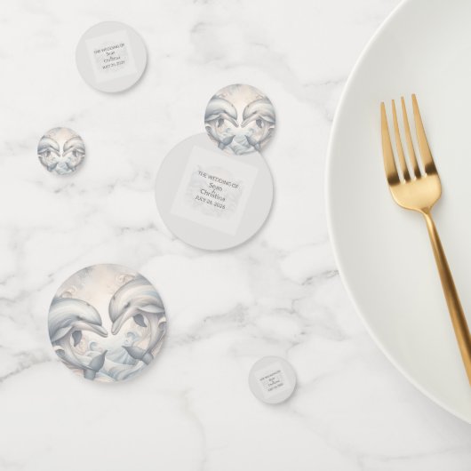 の結婚うめきイルカのテーブル紙吹雪 コンフェッティ (グループ)